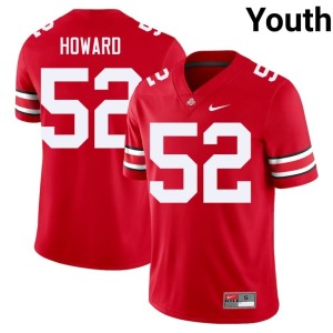 Ohio State Ty Howard College Football Official Youth #52 Scarlet Jersey 874991-720