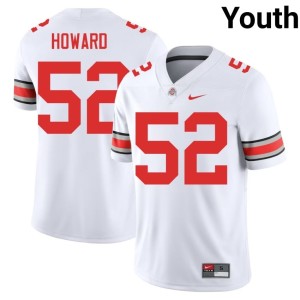 The Fighting Buckeyes White #52 Stitched Ty Howard Youth College Football Jerseys 961285-213