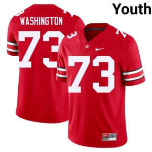 Go Bucks Scarlet Youth College Football Replica Vasean Washington #73 Jersey 442885-751