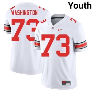 Go Bucks College Football White #73 University Vasean Washington Youth Jerseys 462171-590